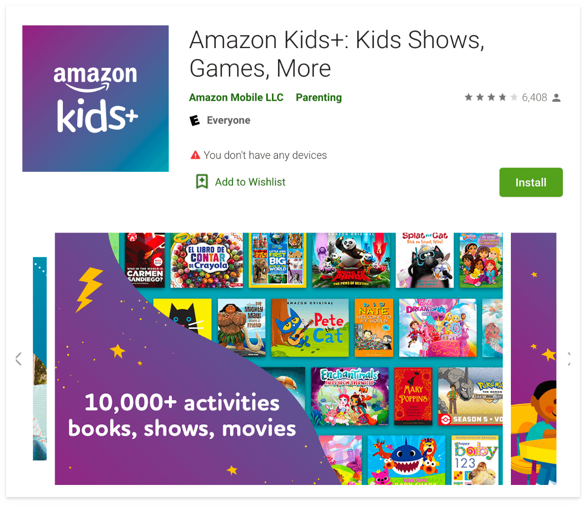 screenshot of book app