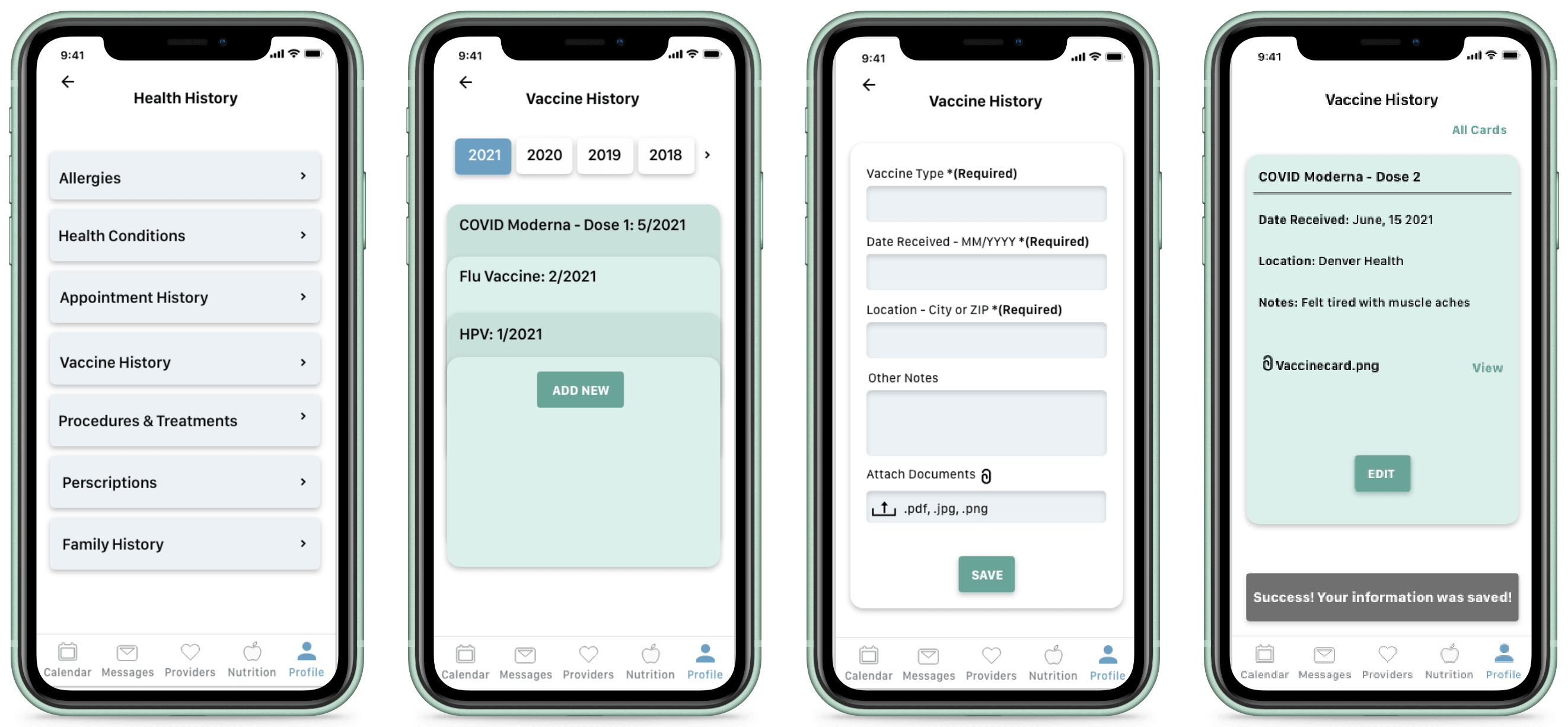 hi-fidelity app screens on phone