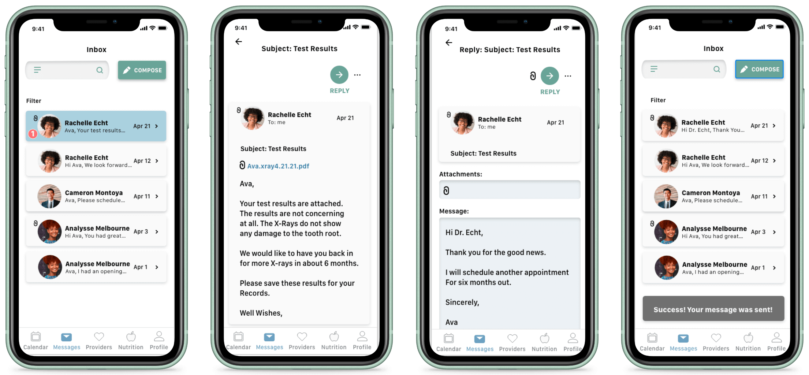 hi-fidelity app screens on phone
